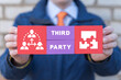 © wladimir1804 - Third party business concept. Conflict assistance and negotiation management with third party help. Concept of mediation as relationship crisis psychologist support. Communication problem solution.