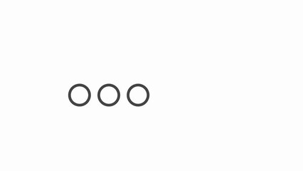 Poster - loading dots slowly pulsing inside loop in motion graphics