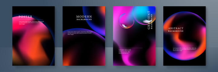 Poster - Colorful gradient abstract vector poster background