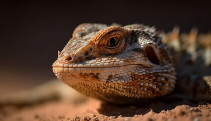 Sticker - The horned dragon blue scales glisten in the tropical sunlight generated by AI