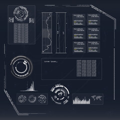 Aufkleber - hi-tech circular ui elements