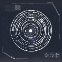 Aufkleber - abstract circular hud graphics
