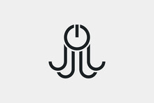 Octopus Power Button Logo