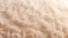 Beige Faux Fluffy Fur Background