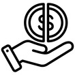 Partial Payment Outline Icon