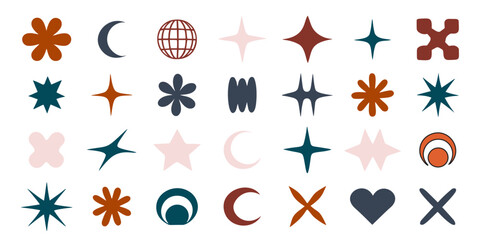 Poster - set of geometric shapes. descorative design elements. vector