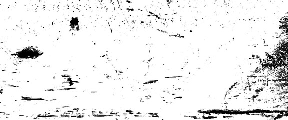 Poster - brush curly lines seamless pattern, destroyed crumbled plaster on aged painted brushed surface, acry