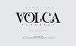 Volca premium luxury elegant alphabet letters and numbers. Elegant wedding typography classic serif font decorative vintage retro. Creative vector illustration