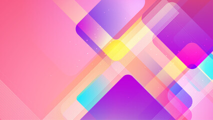 Aufkleber - Colorful colourful vector abstract gradient geometric background with futuristic style