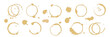 set of Coffee Ink Stains Vector