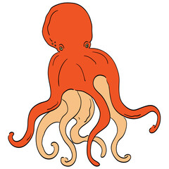 Poster - Octopus cartoon illustration