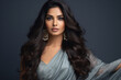 Young and beautiful indian woman in saree.
