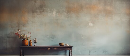 Wall Mural - Grunge background with a vintage modern wall for home interiors