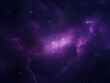 Illustration with purple space stars background