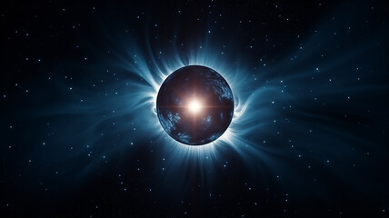 Wall Mural - singularity black hole in space cosmic fictional graphics, an object in deep space