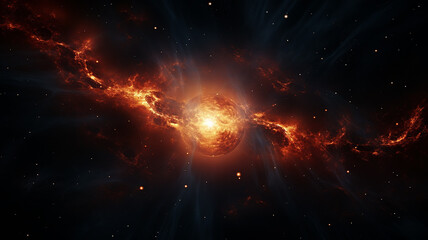 Wall Mural - singularity black hole in space cosmic fictional graphics, an object in deep space