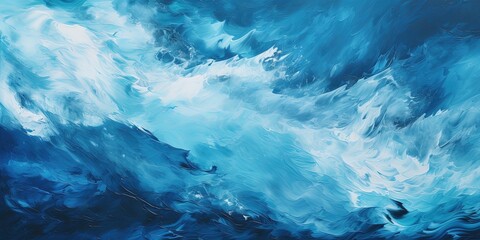 closeup of abstract rough colorfuldark blue art painting texture background wallpaper, with oil or a