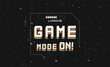 vector typographic retro text effect Game Mode On retro vintage writing style. Design with an old 80s game concept
