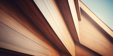 Poster - modern wooden style architecture