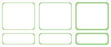 Vector Green Border Frames. Shapes On White Background. EPS For Laser Cutting, As Elegant Vintage Web Banners, Doorplates, Store Signs, Signboards, Or Labels 