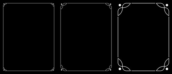 Wall Mural - vector blackboards border frame. vintage invitation, certificate, business card, book cover, menu pa
