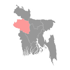  Rajshahi division map, administrative division of Bangladesh.
