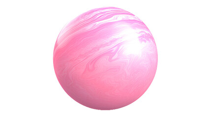 Wall Mural - a pink planet. isolated on transparent background.