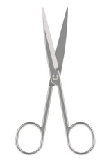 Poster - Metallic Scissors, 3D rendering isolated on transparent background