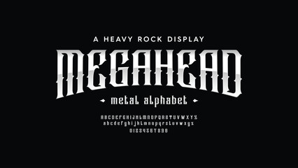 Leinwandbilder - Classic rock alphabet fonts. Typography urban style font for music, band, studio. Vector illustration of word