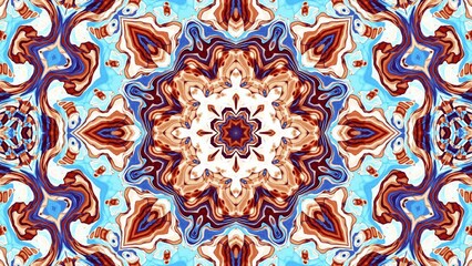 Aufkleber - Ornate mandala loop background. 4k looping footage. Abstract Mandala