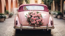 An Elegantly Adorned Car For The Newlyweds