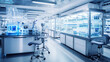 Modern laboratory. Interior of modern research laboratory. Science and technology theme
