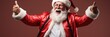 Santa merrily dancing with glee
