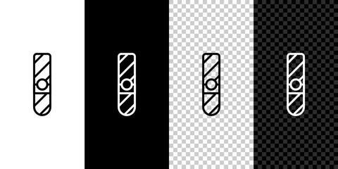 Wall Mural - Set line Cigar icon isolated on black and white,transparent background. Vector