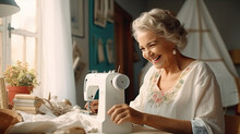 Joyful Stitches: The Seamstress Crafting A New Wedding Gown With Delight