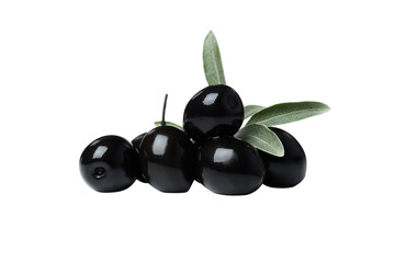 Poster - PNG,black olives, isolated on white background