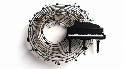 logo piano keys on a white background spectrum.