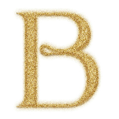 Poster - Gold glitter alphabet letters from A to Z, isolated on transparent background, uppercase. This is a part of a set which also includes numbers and symbols