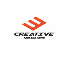 Fototapete - vector graphic of letter E logo design and masculine, strong style with business card
