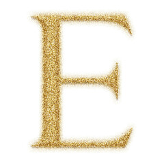 Poster - Gold glitter alphabet letters from A to Z, isolated on transparent background, uppercase. This is a part of a set which also includes numbers and symbols
