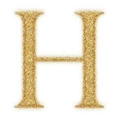 Poster - Gold glitter alphabet letters from A to Z, isolated on transparent background, uppercase. This is a part of a set which also includes numbers and symbols
