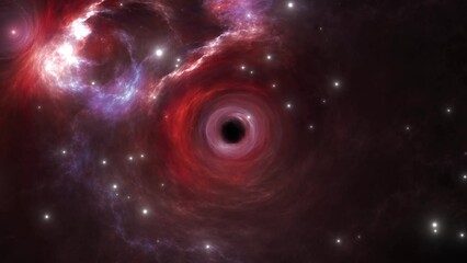 Wall Mural - traveling through a wormhole in spacetime