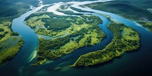 Aerial View Of Amazon River