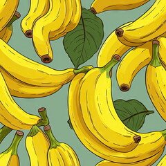 Wall Mural - Seamless Pattern of Banana