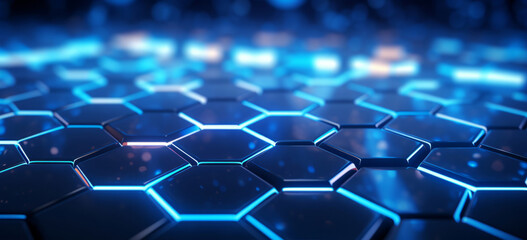 Glossy geometric hexagonal abstract background. Honeycomb pattern concept.