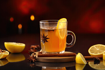 Hot toddy - hot whiskey with lemon, honey and spices.