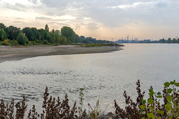 Sticker - Der Rhein bei Porz-Langel, Köln