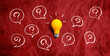 © Tierney - Light bulb and question mark - Flat lay