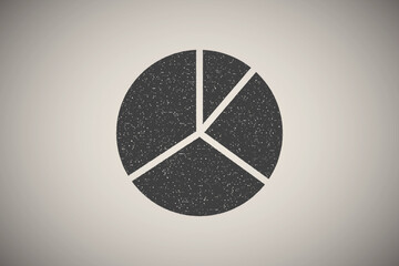 Poster - Chart pie diagram icon vector illustration in stamp style