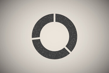 Poster - Chart donut transitions icon vector illustration in stamp style